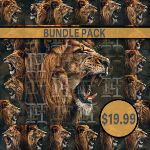 Lion Roaring Side Profile PK-1 Bundle